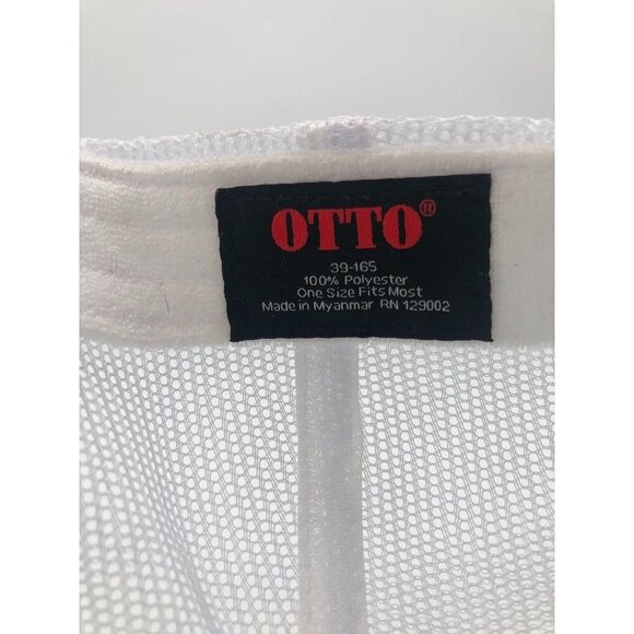 Masters Tournament Golf White Trucker Hat 5 Panel High Crown Snapback Cap OTTO - Picture 6 of 6